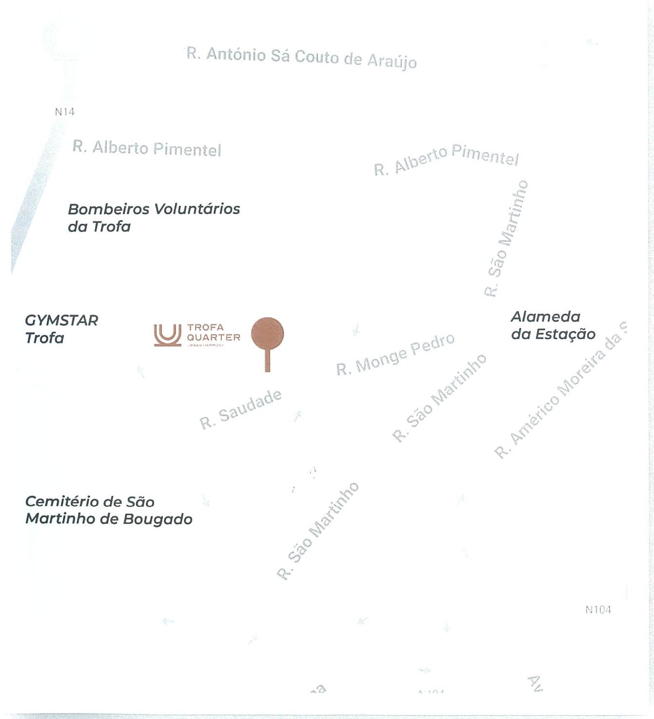 Mapa da localização do TROFA QUARTER retirado do folheto